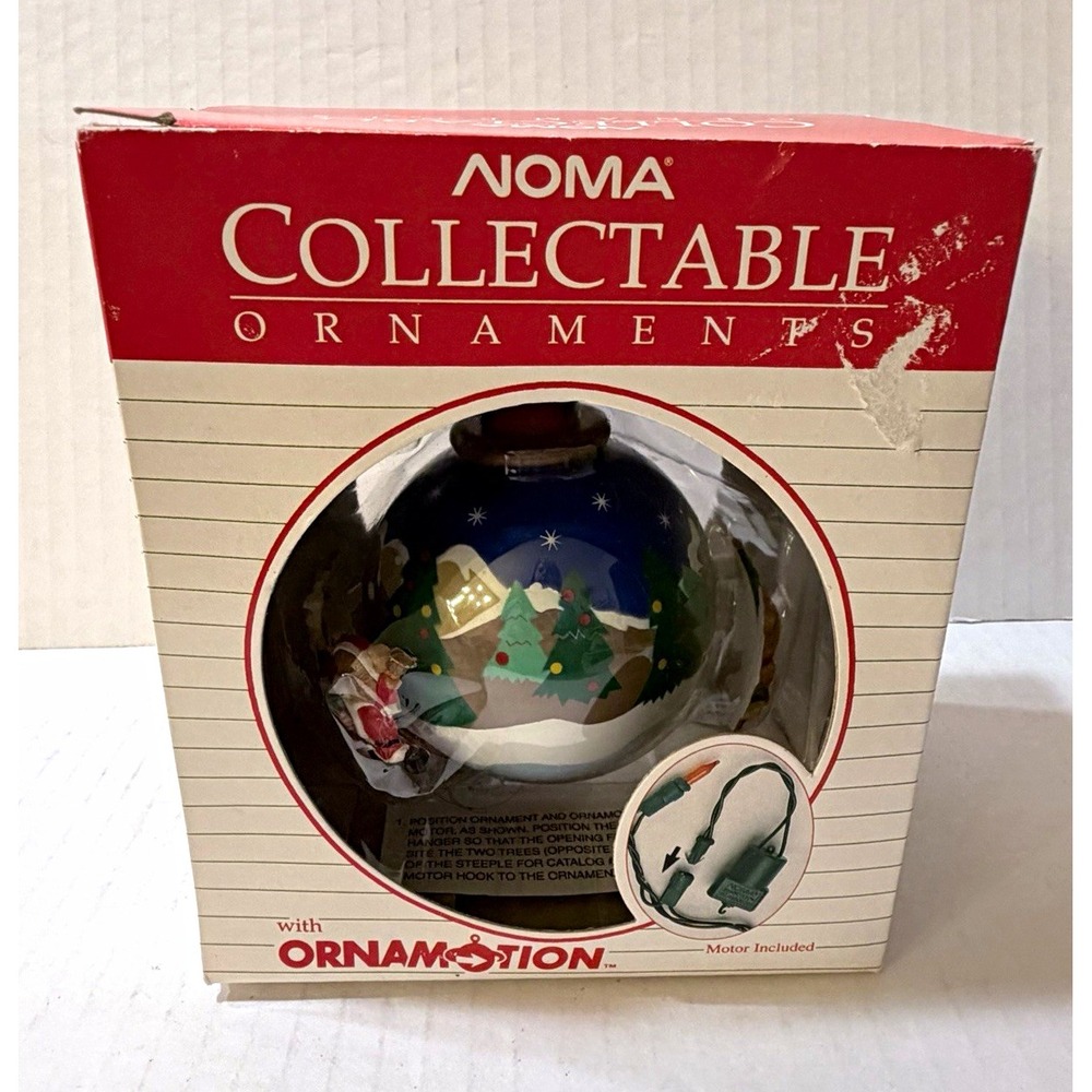 Vintage 1989 NOMA Ornamotion Santa Teddy Bears Around the World Ornament TESTED